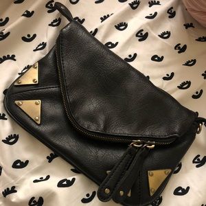 Free People Black Clutch vegan leather
